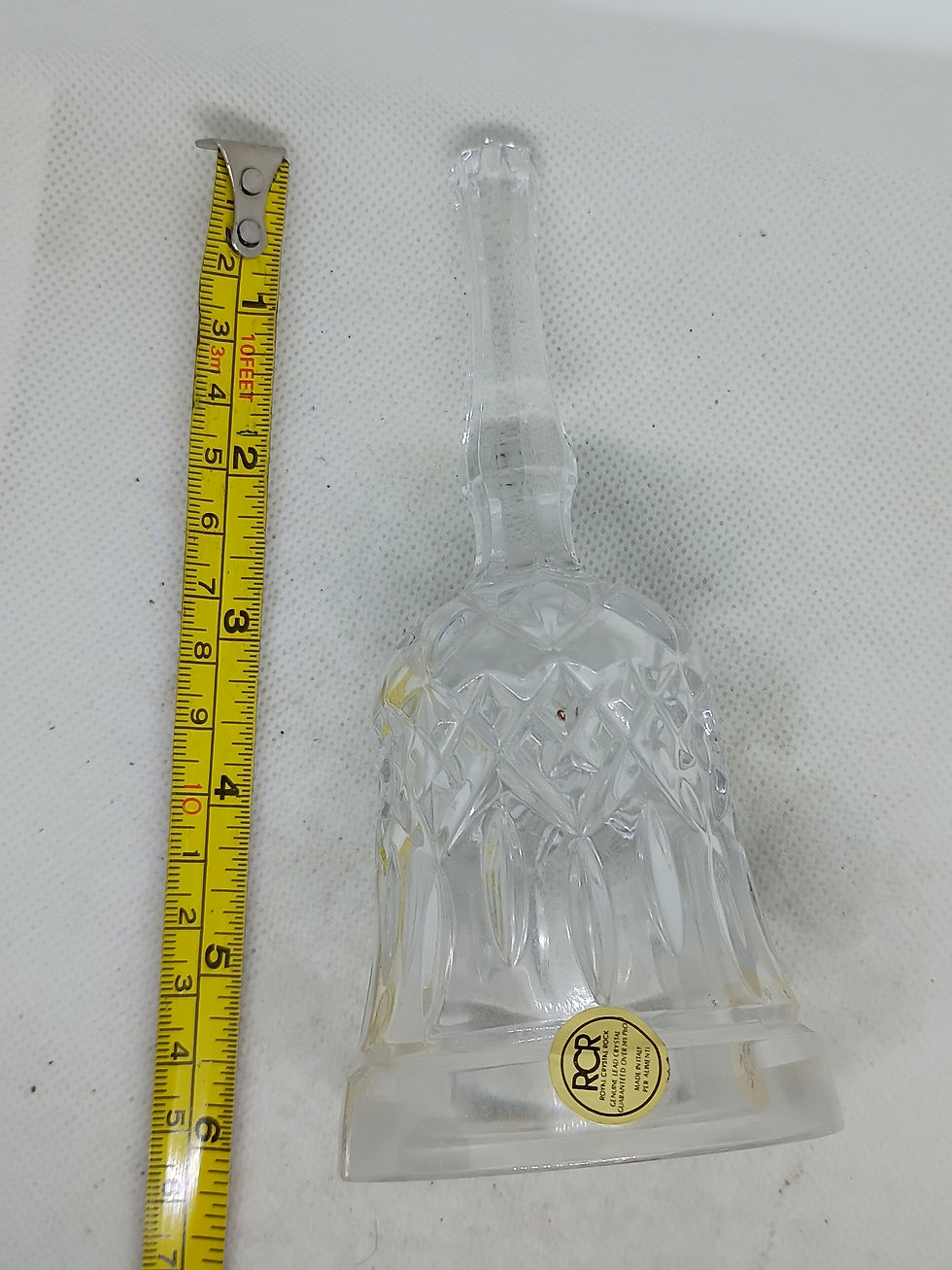 Thumbnail: 6.25" tall-  RCR- Bell-  Royal Crystal Rock bell - Made in Italy
