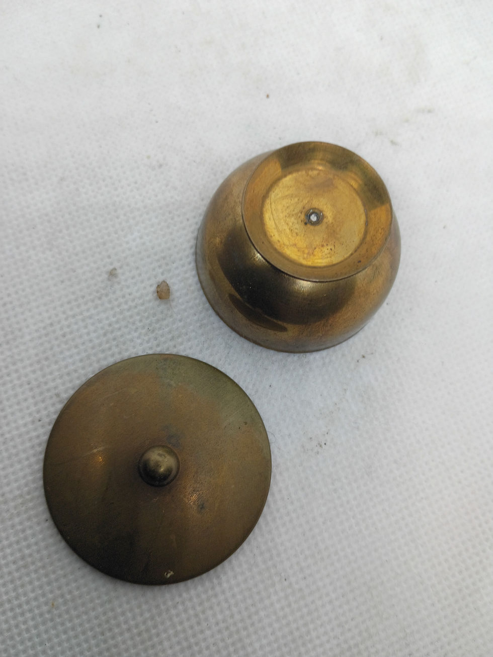 Thumbnail: 1.5" tall vintage copper pot with lid