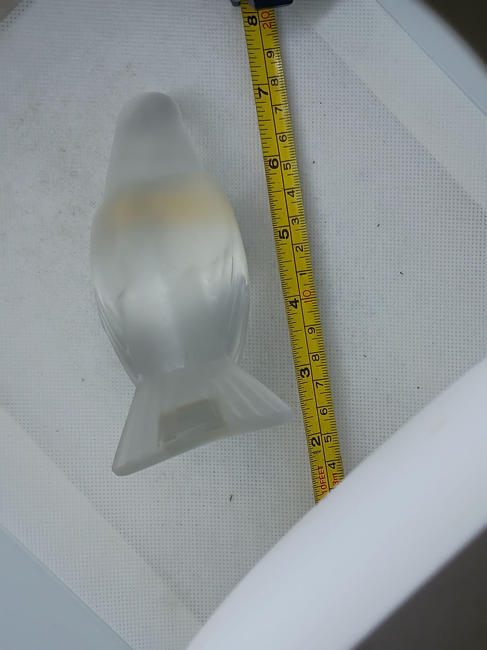 Thumbnail: 5" in long - Lalique frosted crystal sparrow