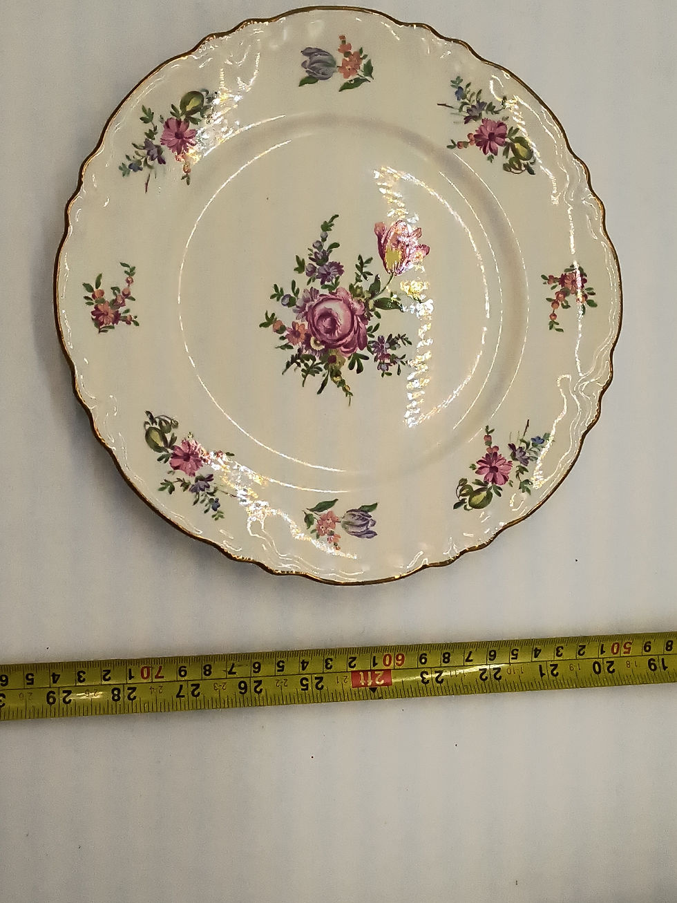 Thumbnail: 9" Porcelain Plate- Household Institute - Priscilla Pattern