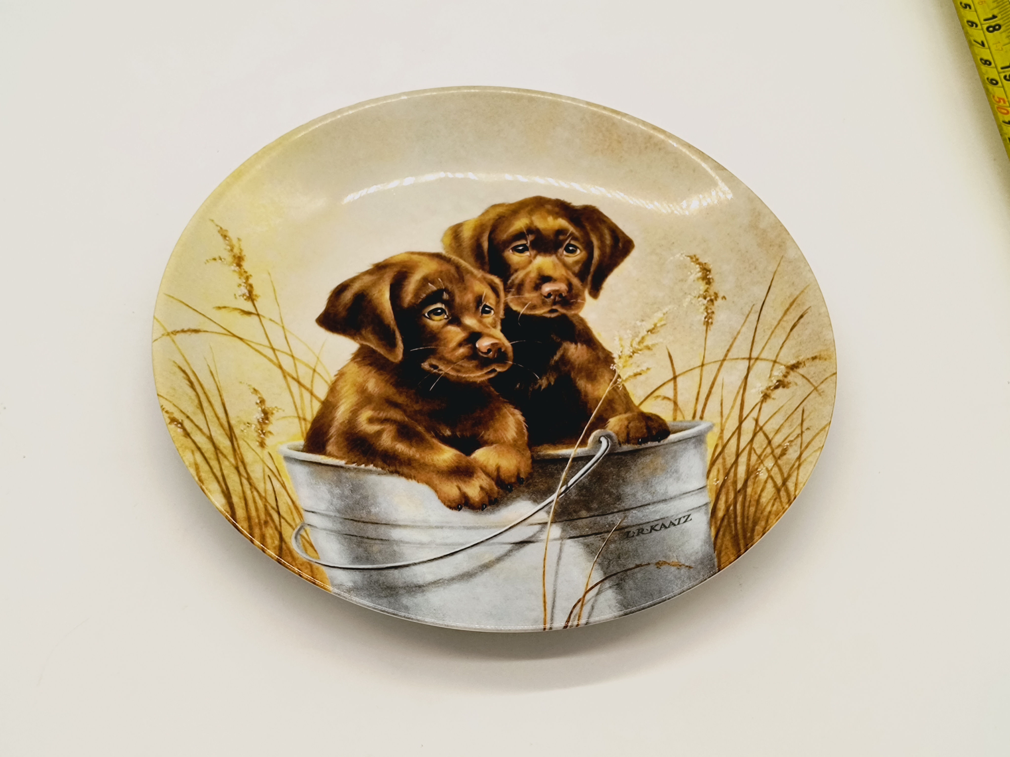 8"plate "Pail Pals" by Lynn Kaatz - 6th issue Field Trips plate collection