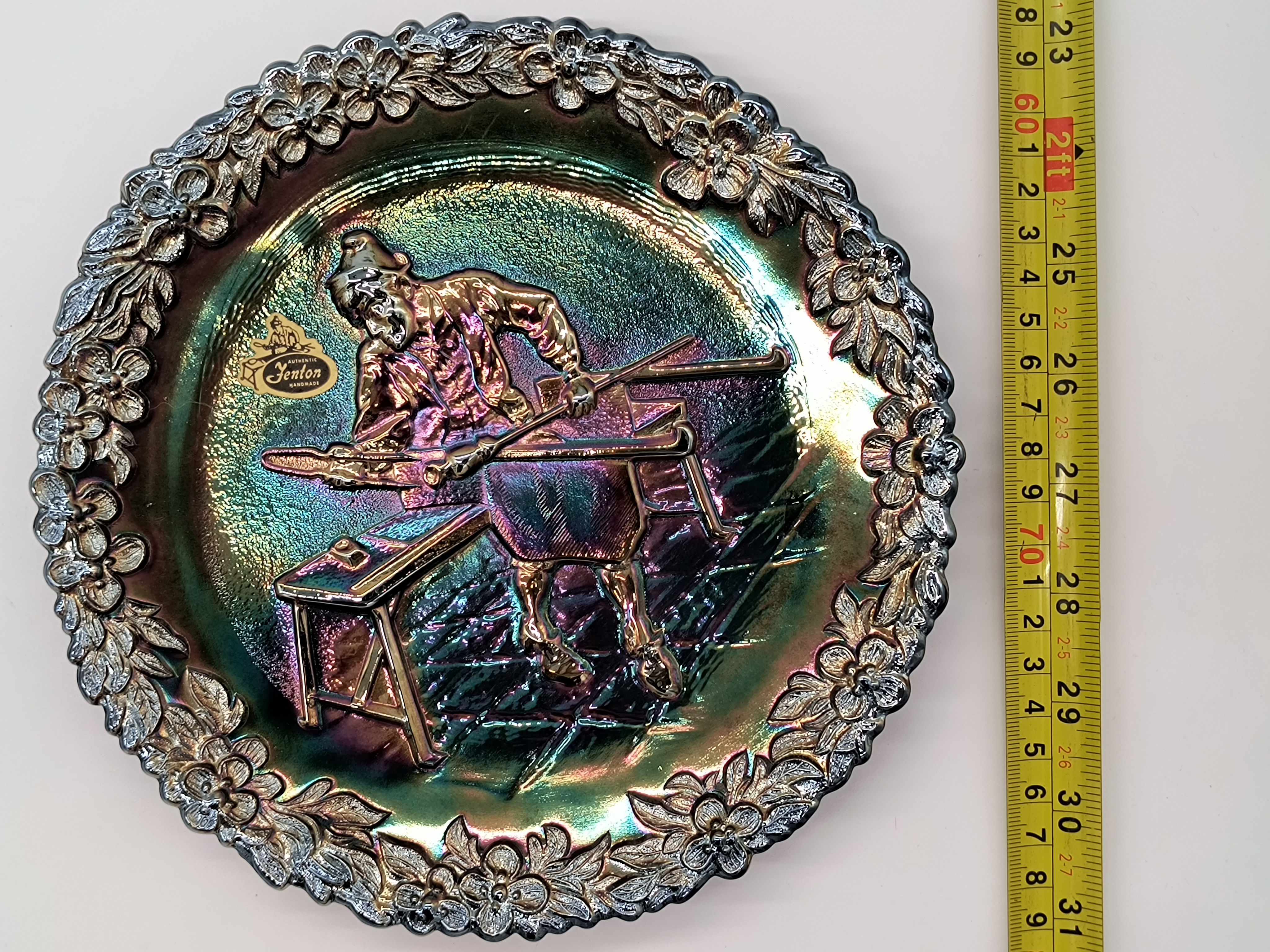 8" Fenton Plate- Glass Craftsmen in America- 1st in annual series 1970