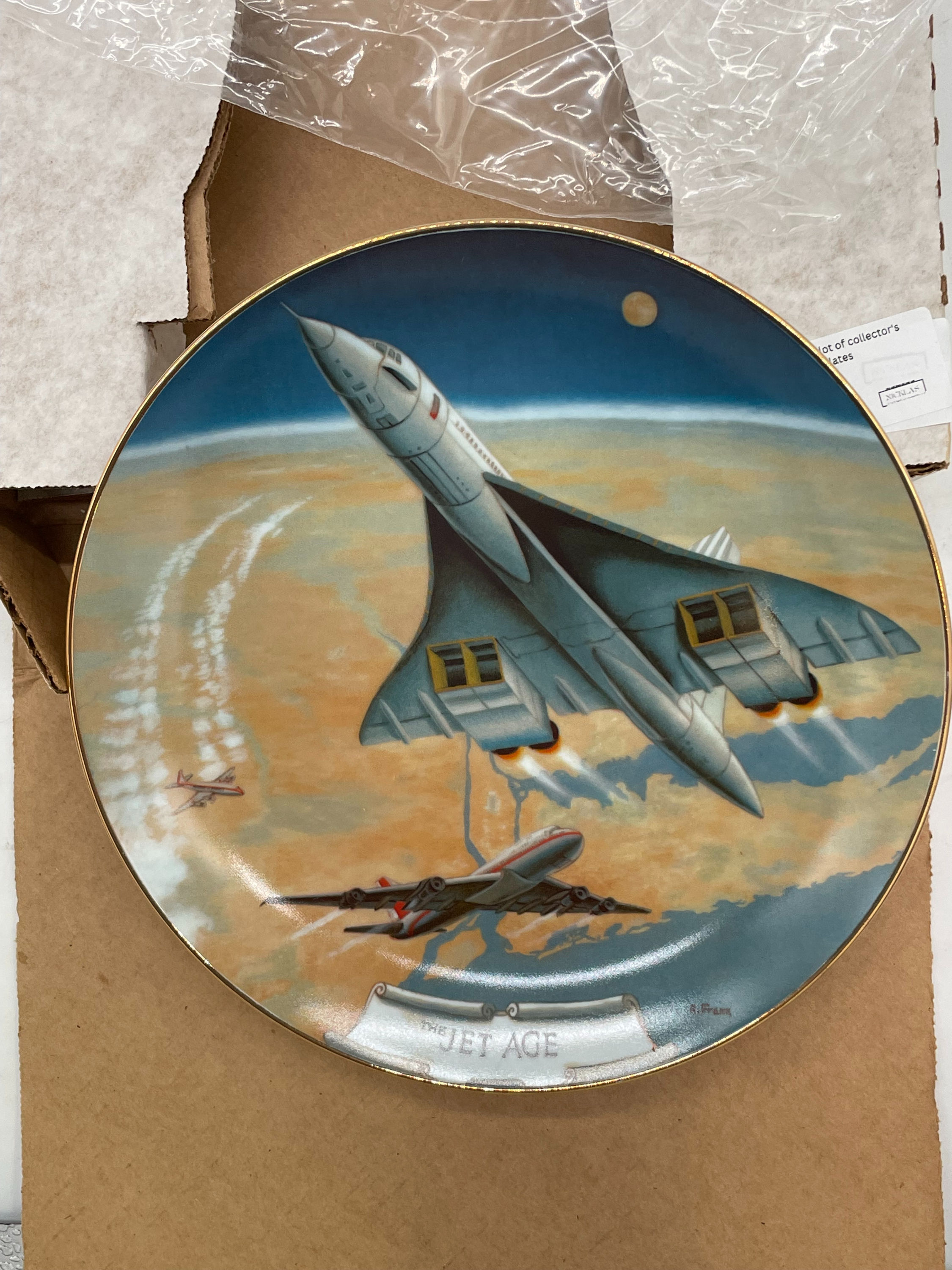10" Plate - "The Jet Age" - 7th plate in Man's Dream of Flight by August Frank