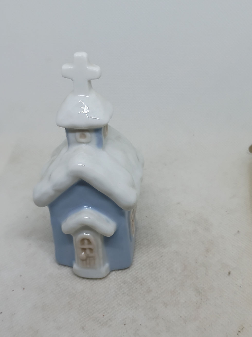 Thumbnail: 4.5" tall- porcelain bell - Little Blue Church Bell - made in Japan