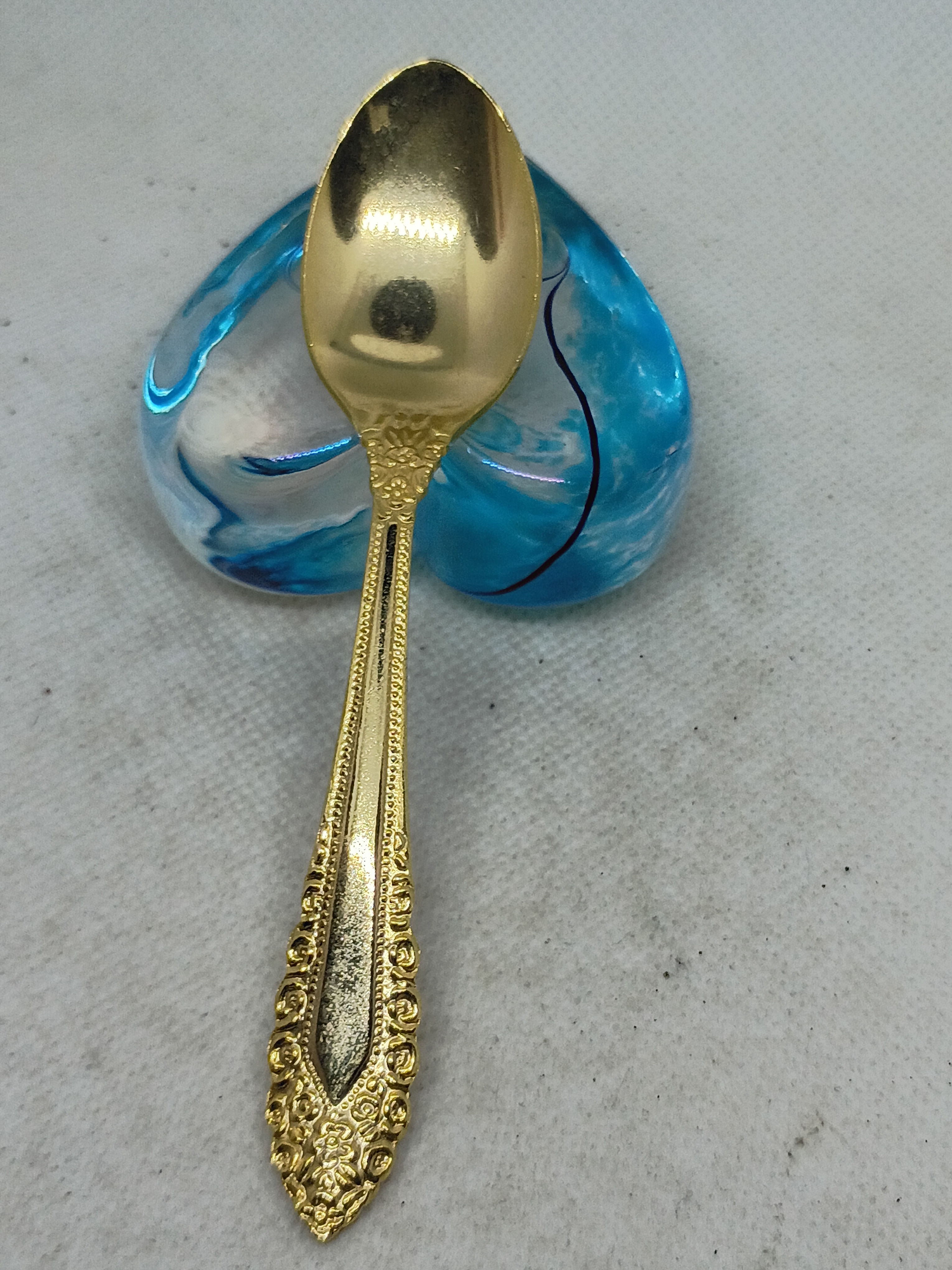 5" Vintage Prestige brand gold-plated stainless steel spoon