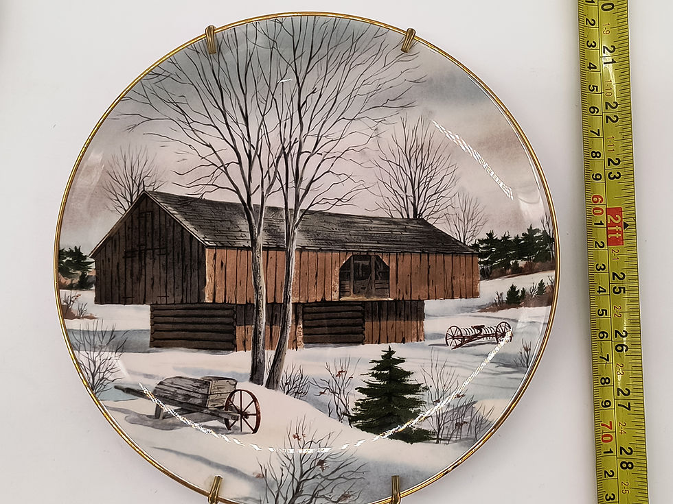 Thumbnail: 8" Plate - "Appalachian Barn" -  by Harris Hein The Vanishing Barn collection