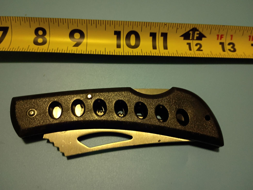 Thumbnail: 9" Open -Folding knife- stainless steel blade w opener -lockback- vented handle