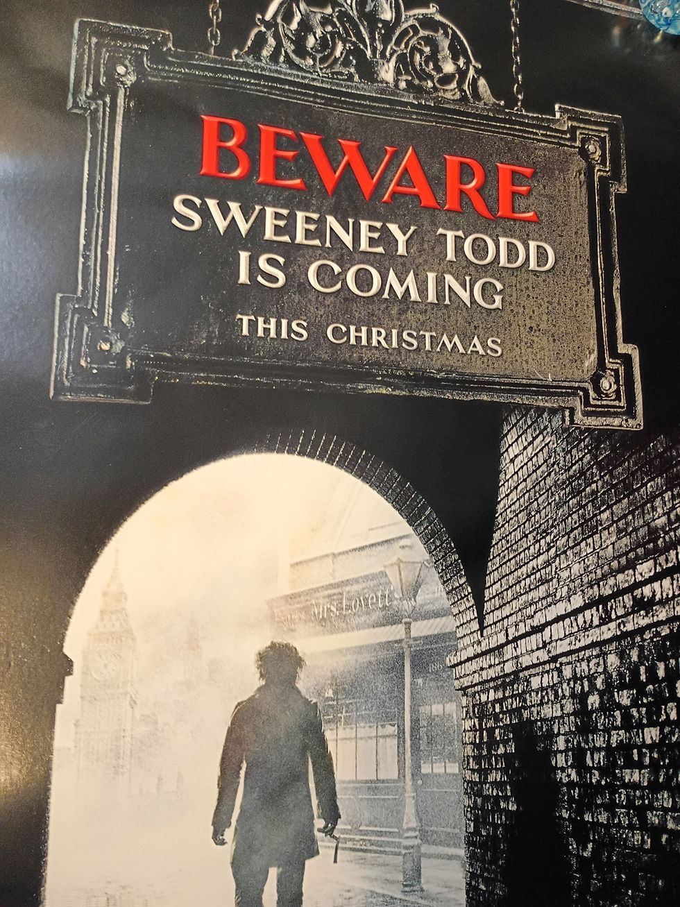 Thumbnail: Approx. 27"x 39" Movie poster Beware Sweeney Todd is Coming This Christmas