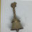 Thumbnail: 5" tall Antique brass or bronze bell- possibly rabbit or sheep figure on top