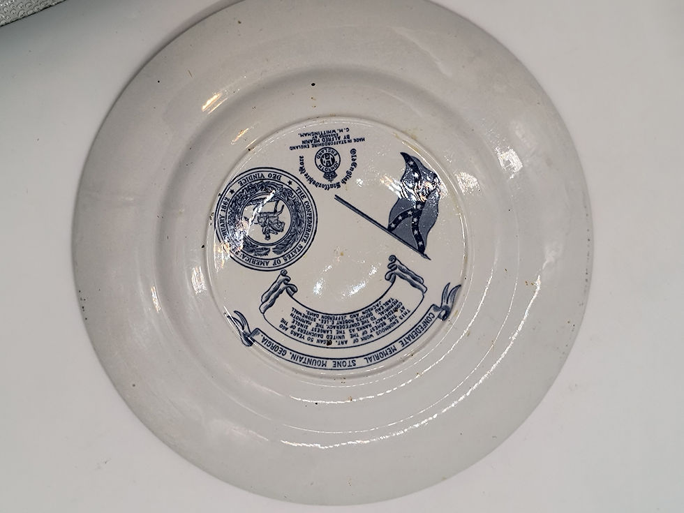 Thumbnail: 10" Plate- Porcelain- Confederate Memorial Stone Mountain Georgia