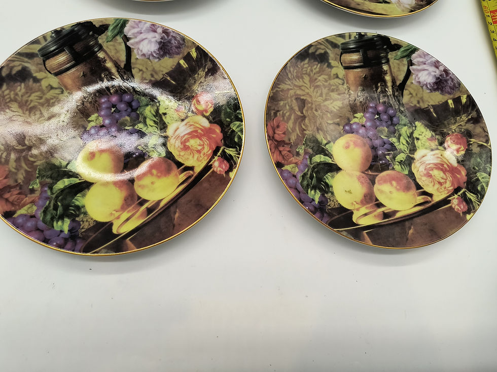 Thumbnail: 8" Formalite plates- set of 6 Bohemian Porcelain- Made in Czech Republic