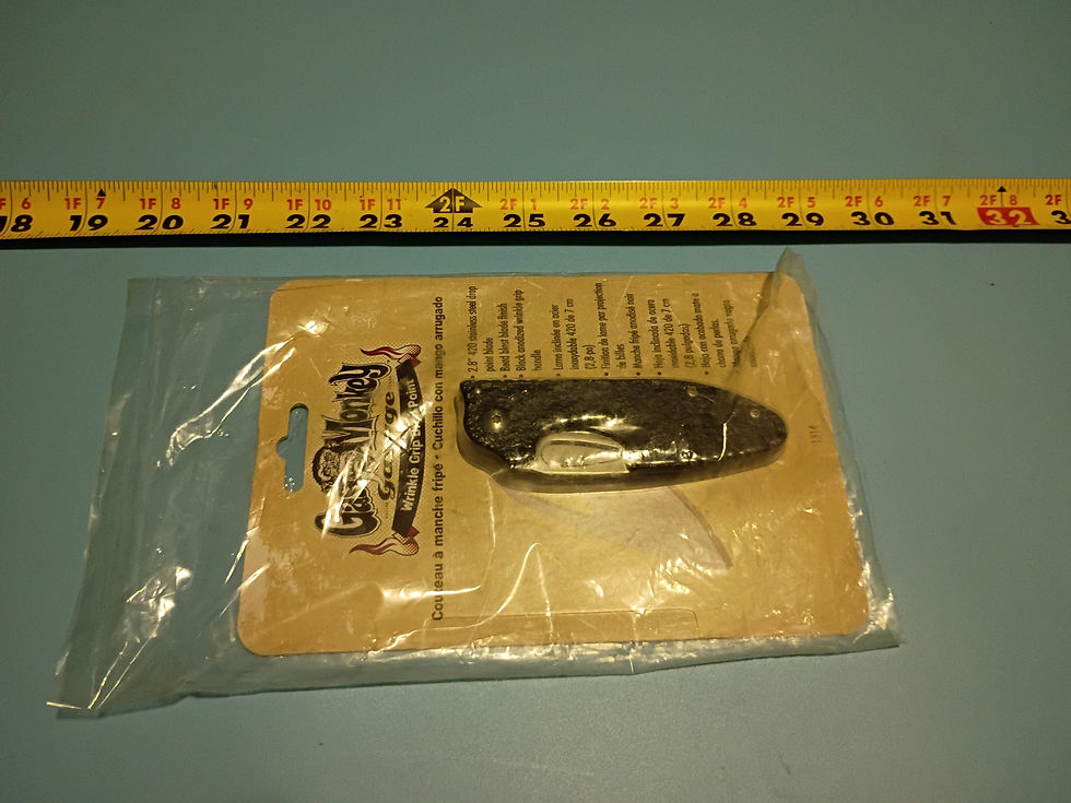 Thumbnail: Approx "6 open - Folding knife -420 stainless steel blade -black anodized handle