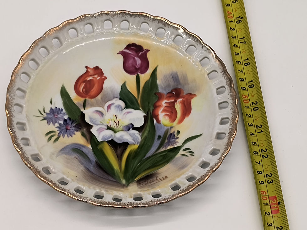 Thumbnail: 8" Vintage Porcelain - perforated around the edge- Norleans Japan