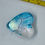 Thumbnail: 3" Blue Heart shaped -design glass paperweight