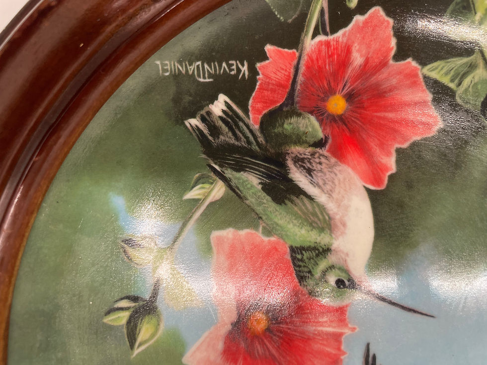 Thumbnail: 8"plate "The Hummngbird" by Kevin Daniel