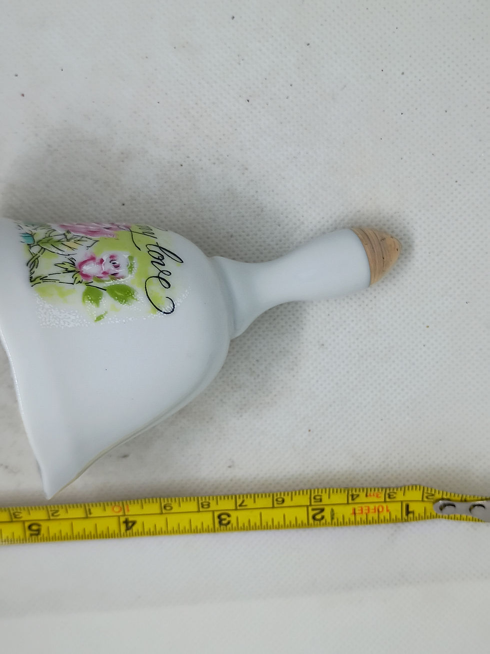 Thumbnail: Approx 4." tall-  porcelain bell - " Too My Love"