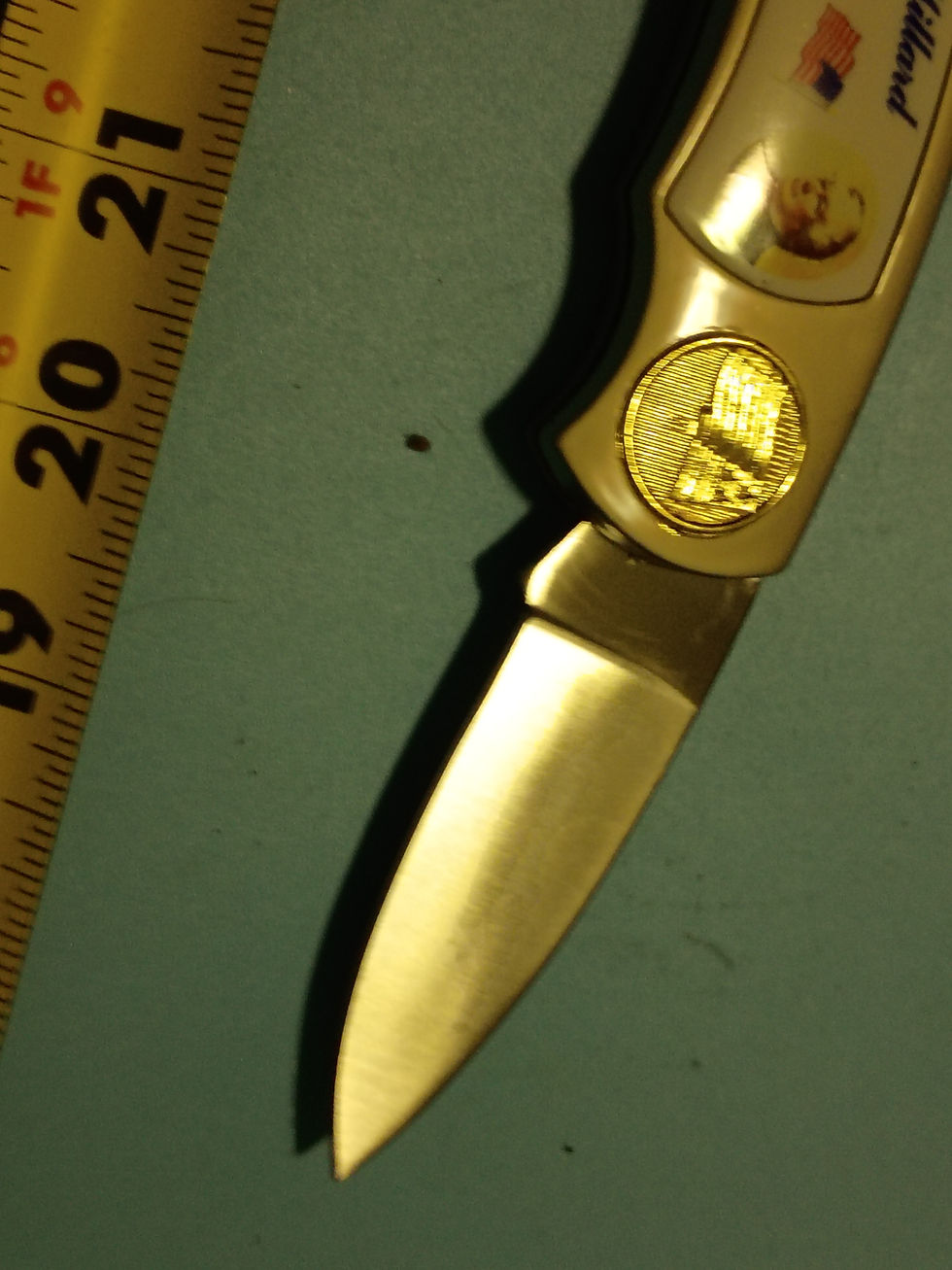 Thumbnail: Approx 7" Millard Fillmore 13th President locking folding knife