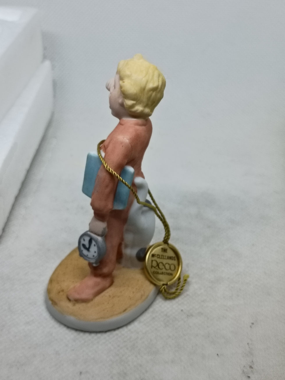 Thumbnail: 3.5" Porcelain figure- "Tuck Me In" The McClellands by John McClelland