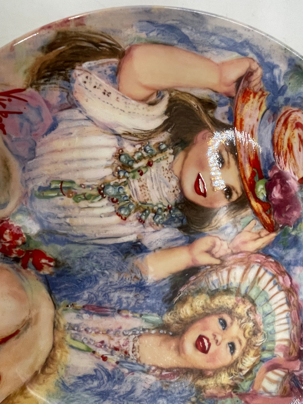 Thumbnail: 8" Plate-  "Mother's Treasures " 5th issue in My Memories Mary Vickers series