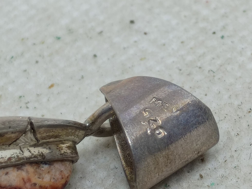 Thumbnail: 925 Mexotica Mexican opal matrix and tourmaline cast sterling silver pendant 