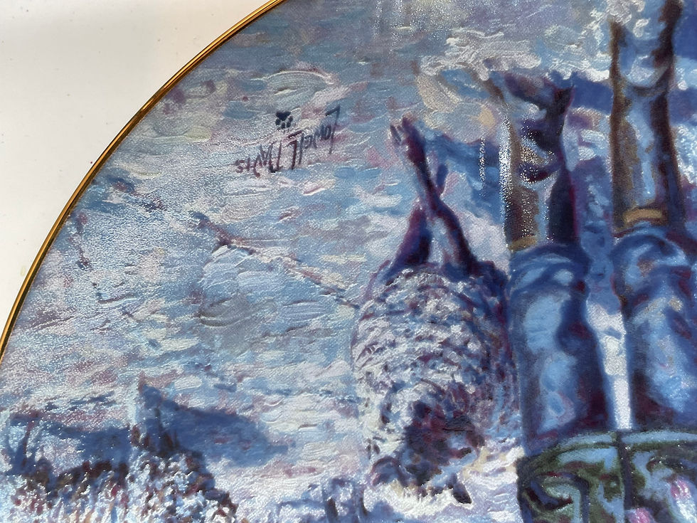 Thumbnail: 9" Plate - 10th Annual Edition - Country Christmas - "Born on a Starry Night" 