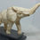 Thumbnail: 4" A. Santini Sculpture Alabaster Resin Elephant Figurine Figure Made In Italy