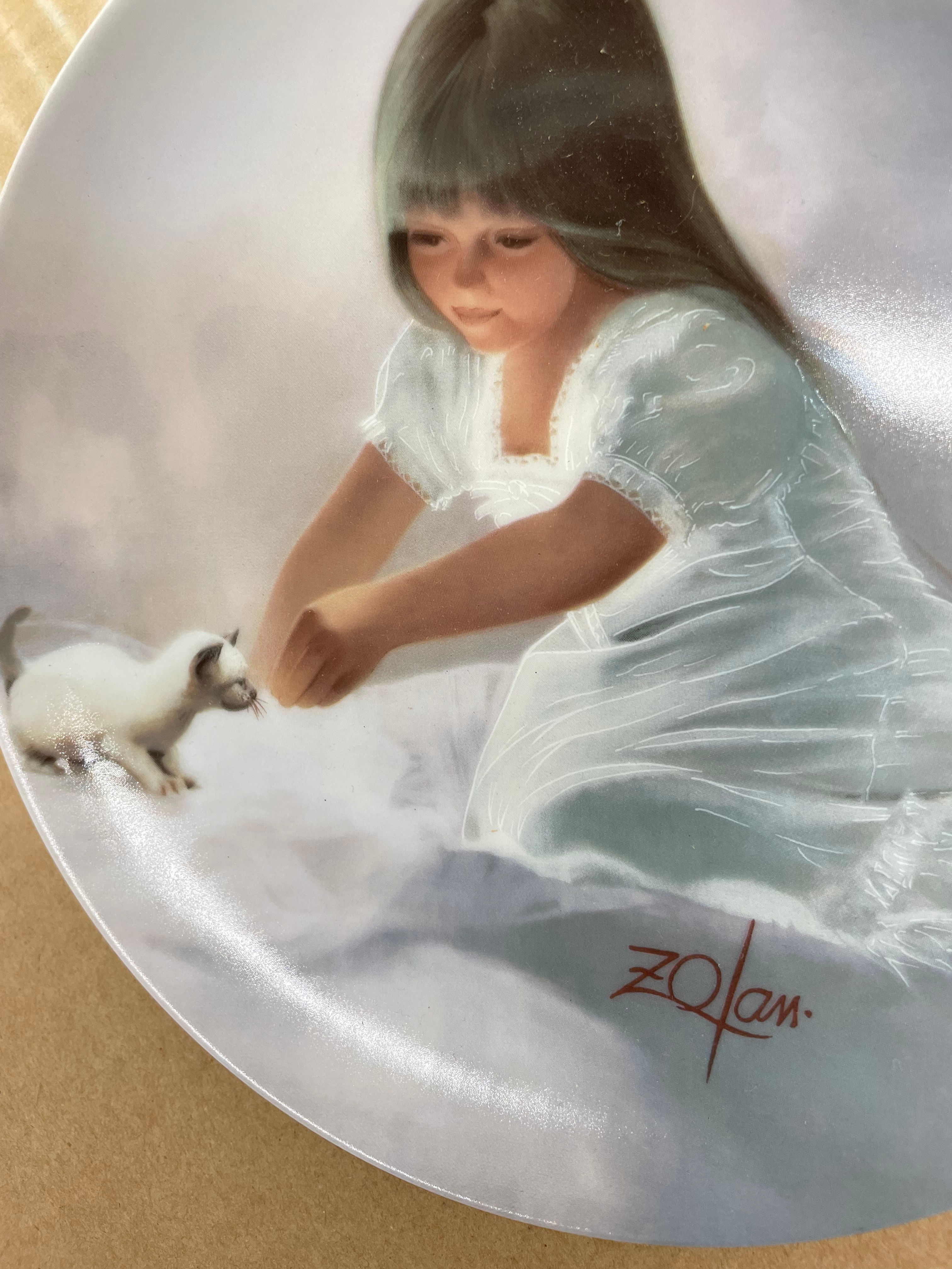 8" Plate- "Tender Beginning"- 4th plate in Children and Pets Collection by Zolan