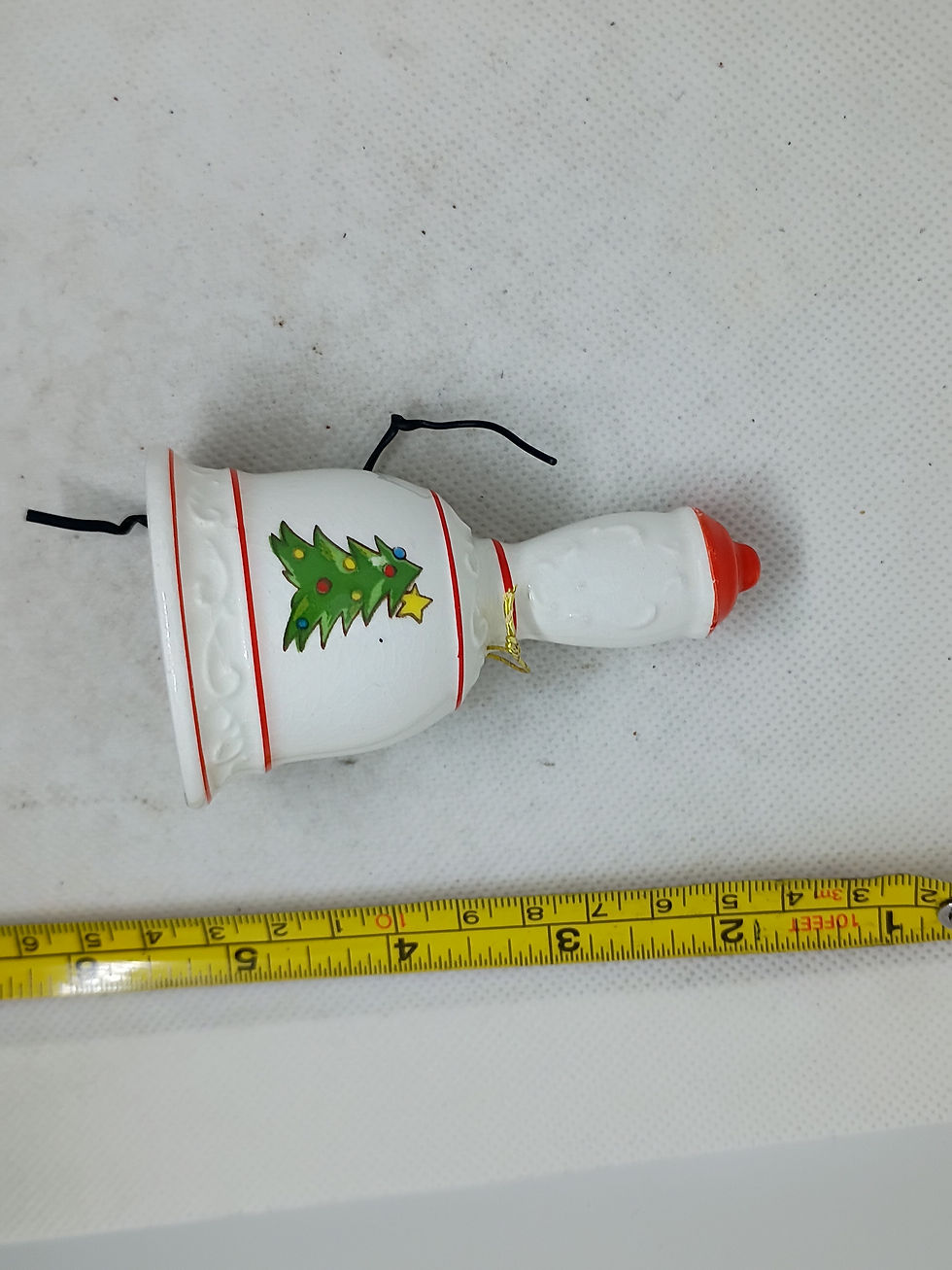 Thumbnail: 3.5" tall- porcelain bell - Christmas Bell in vibrant color