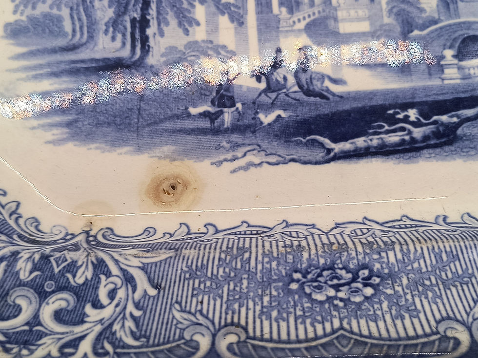Thumbnail: 12" Antique platter -likely the "Alhambra" design- made in Staffordshire England