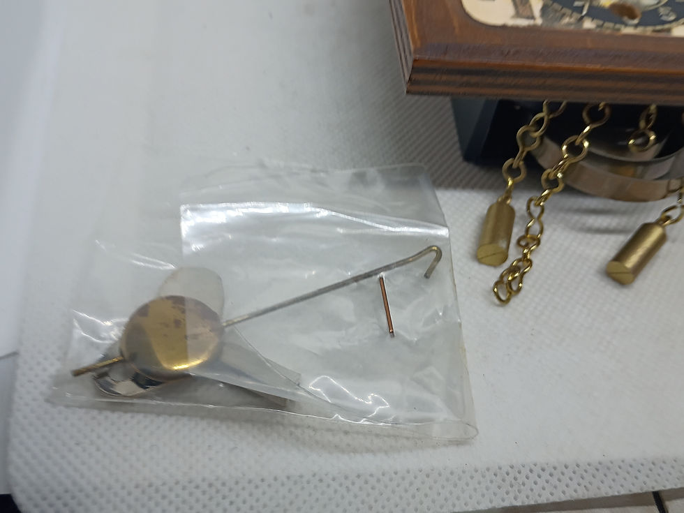 Thumbnail: 5" Antique M.J. Hummel pendulum wall clock from the Ars Edition