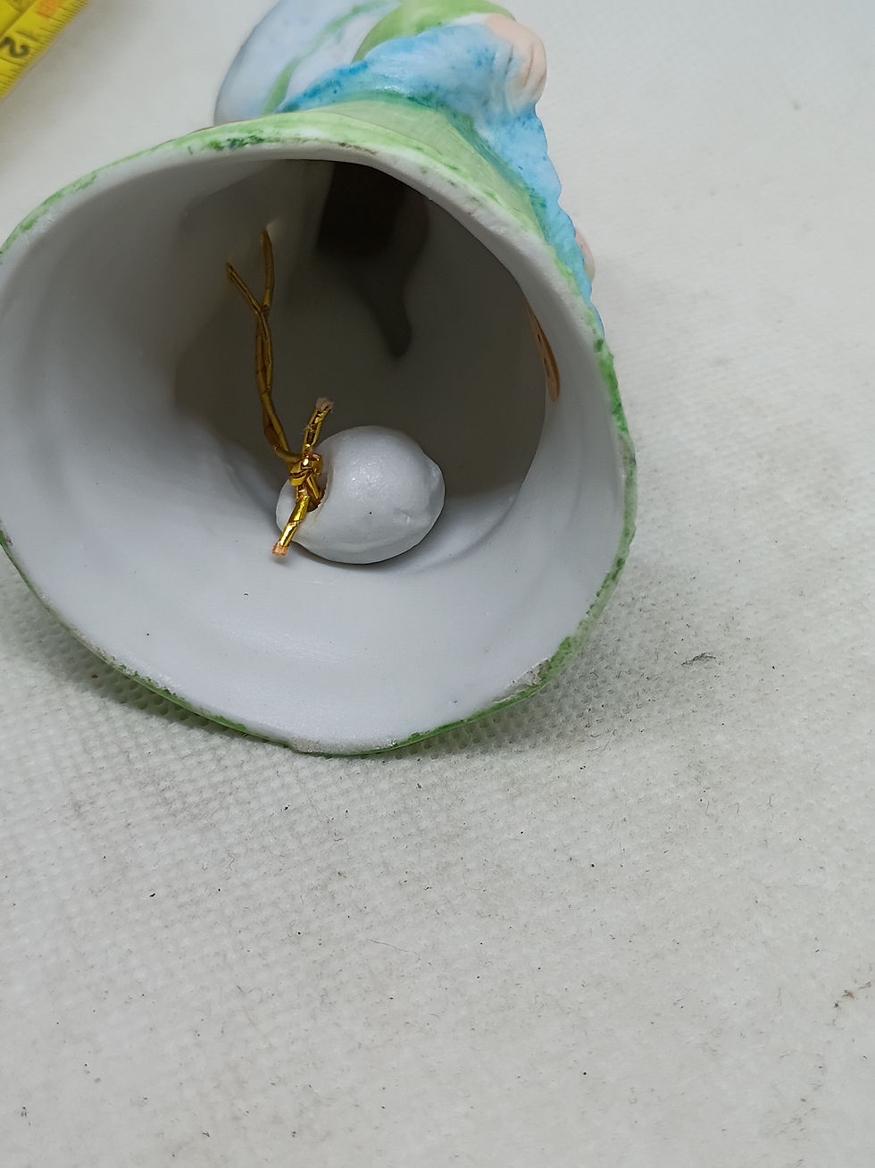 Thumbnail: 3" tall- porcelain bell -"Cutie Belle" Handcrafted in Japan  by Jasco 1979