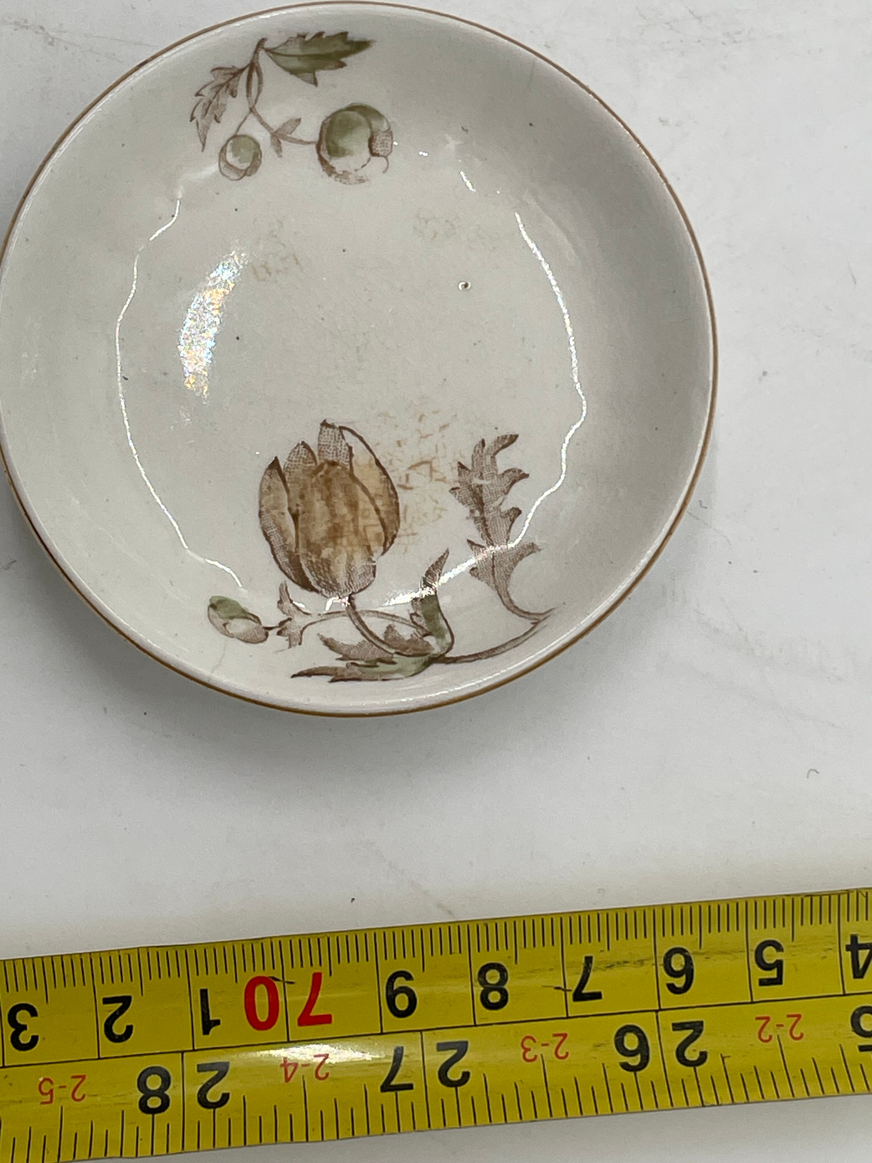 3" Vintage plate- dessert plate from the Hearthside Stoneware 'Felicity' pattern