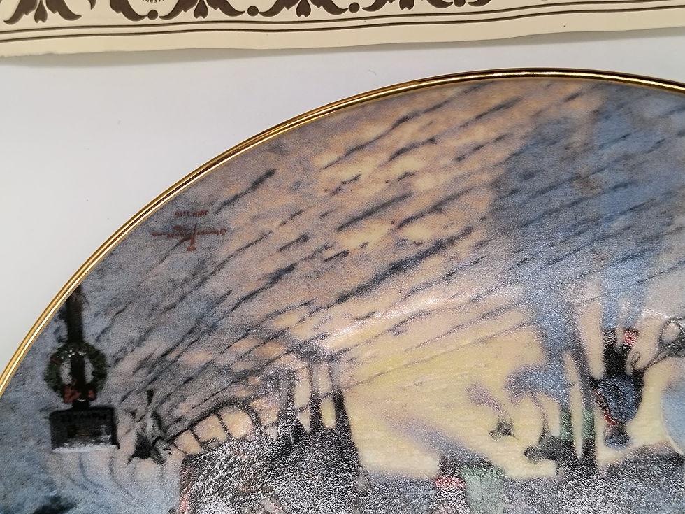 Thumbnail: 8" Plate-"Sleighride Home" Premier in the Thomas Kinkade's Home for the Holidays