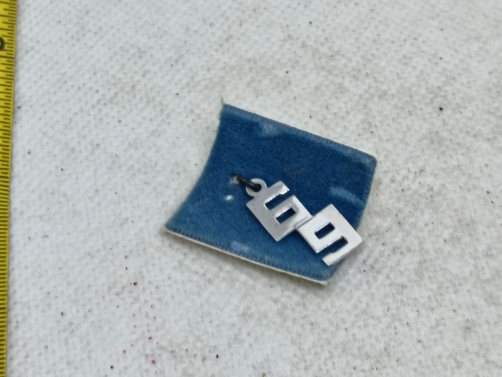 Thumbnail: Approx. 1" -vintage sterling silver number 69 charm or pendant