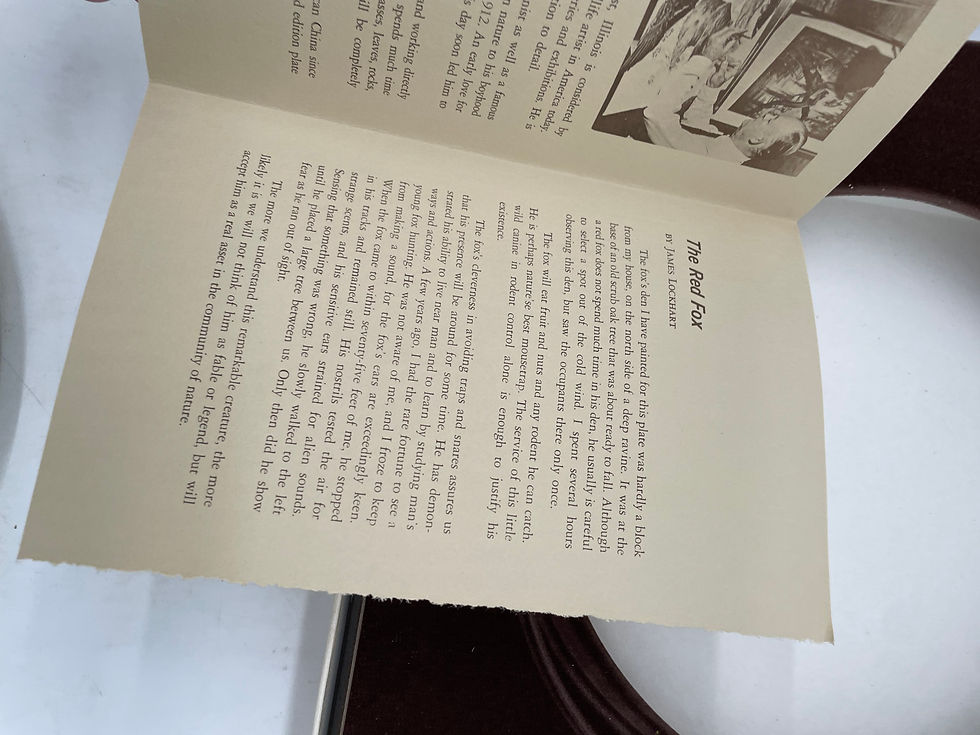 Thumbnail: 10" plate- "The Red Fox" by James L Lockhart -1979