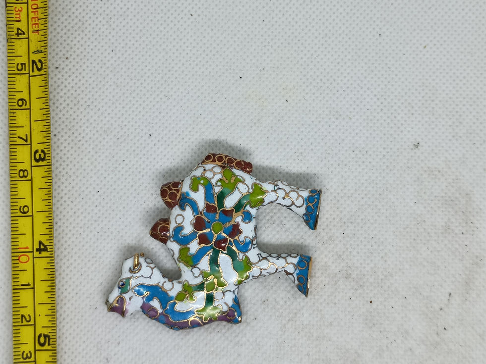 Thumbnail: 2" long - art metal cloisonné camel figurine- no markings