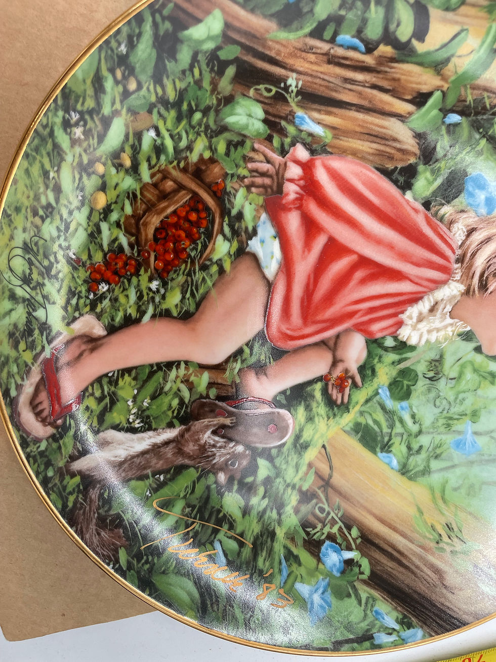 Thumbnail: 8" Plate - "Susan's World" 2nd issue in the Real Children by Nancy Turner