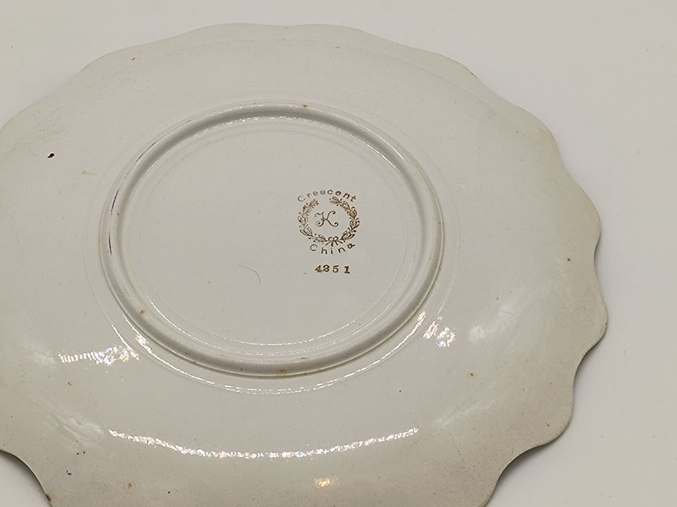 Thumbnail: 10" Porcelain- Rose painted plate - Crescent China