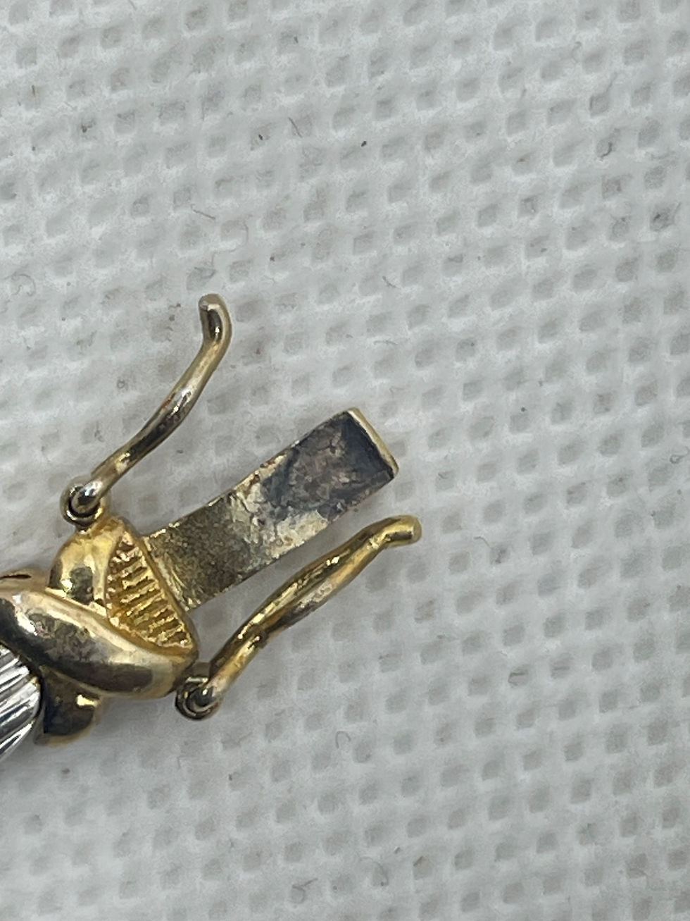 Thumbnail: 8" JJT Silver bracelet with  white stones, undetermined - stamped 