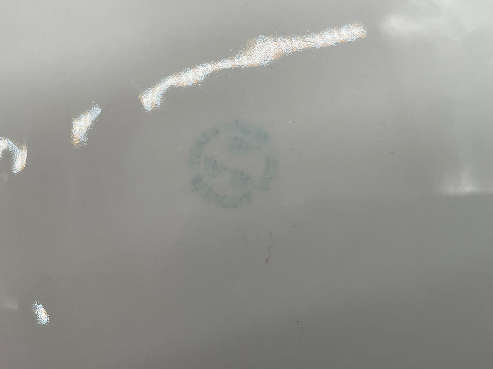 Thumbnail: 9" Vintage Porcelain plate- Flower design with "Three Crown China" -   Germany