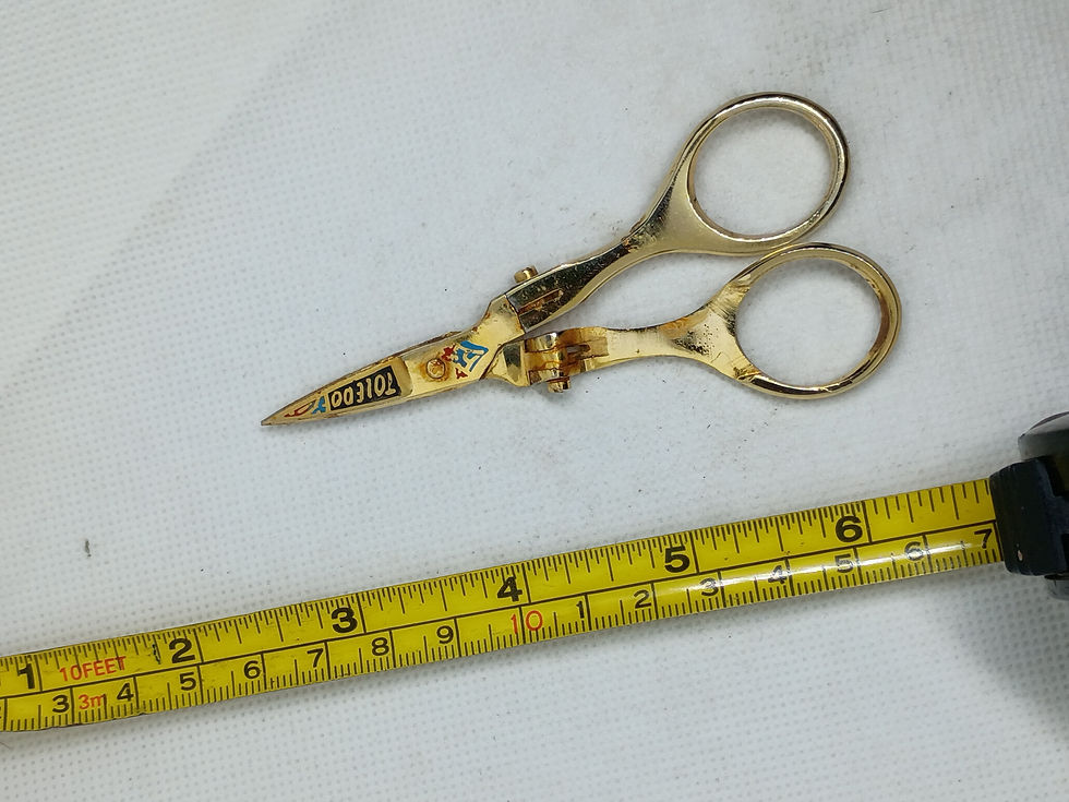 Thumbnail: Vintage Toledo folding embroidery scissors