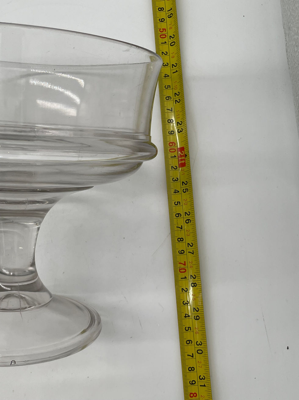 Thumbnail: 12"  clear glass pedestal bowl 