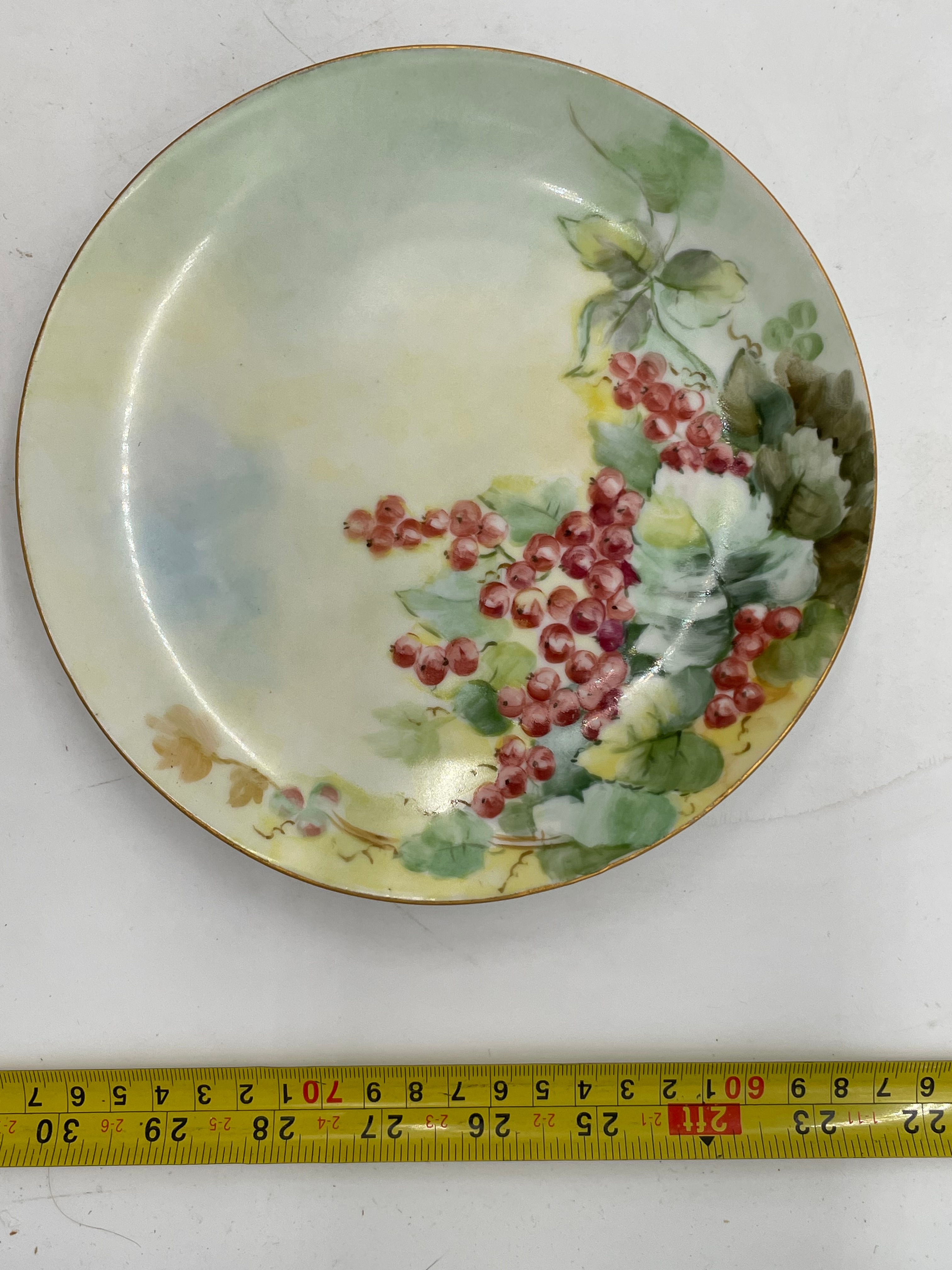 7" plate- vintage Weimar Germany porcelain plate with floral design