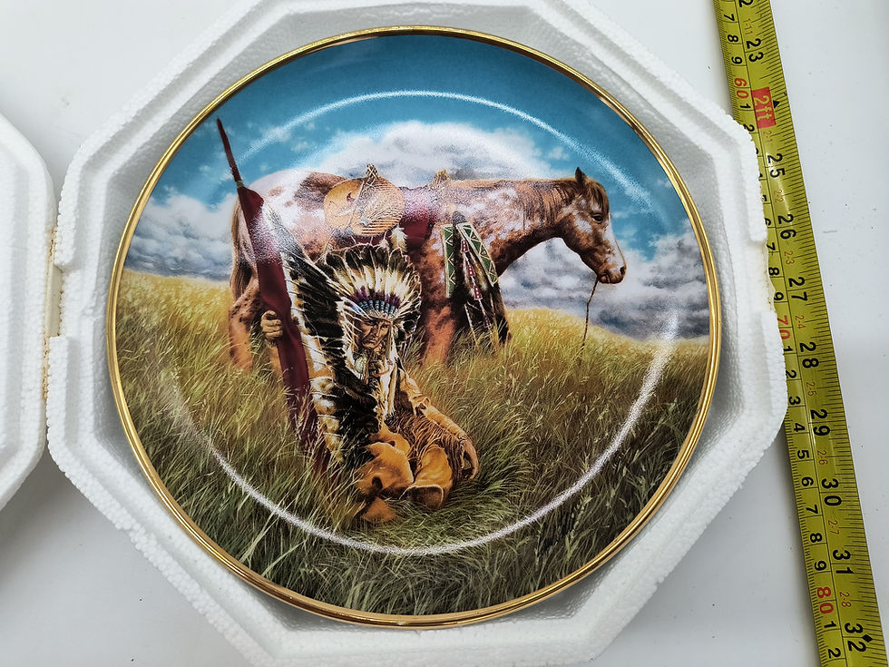 Thumbnail: 8"plate "Warrior of the Plains"  by Paul Calle