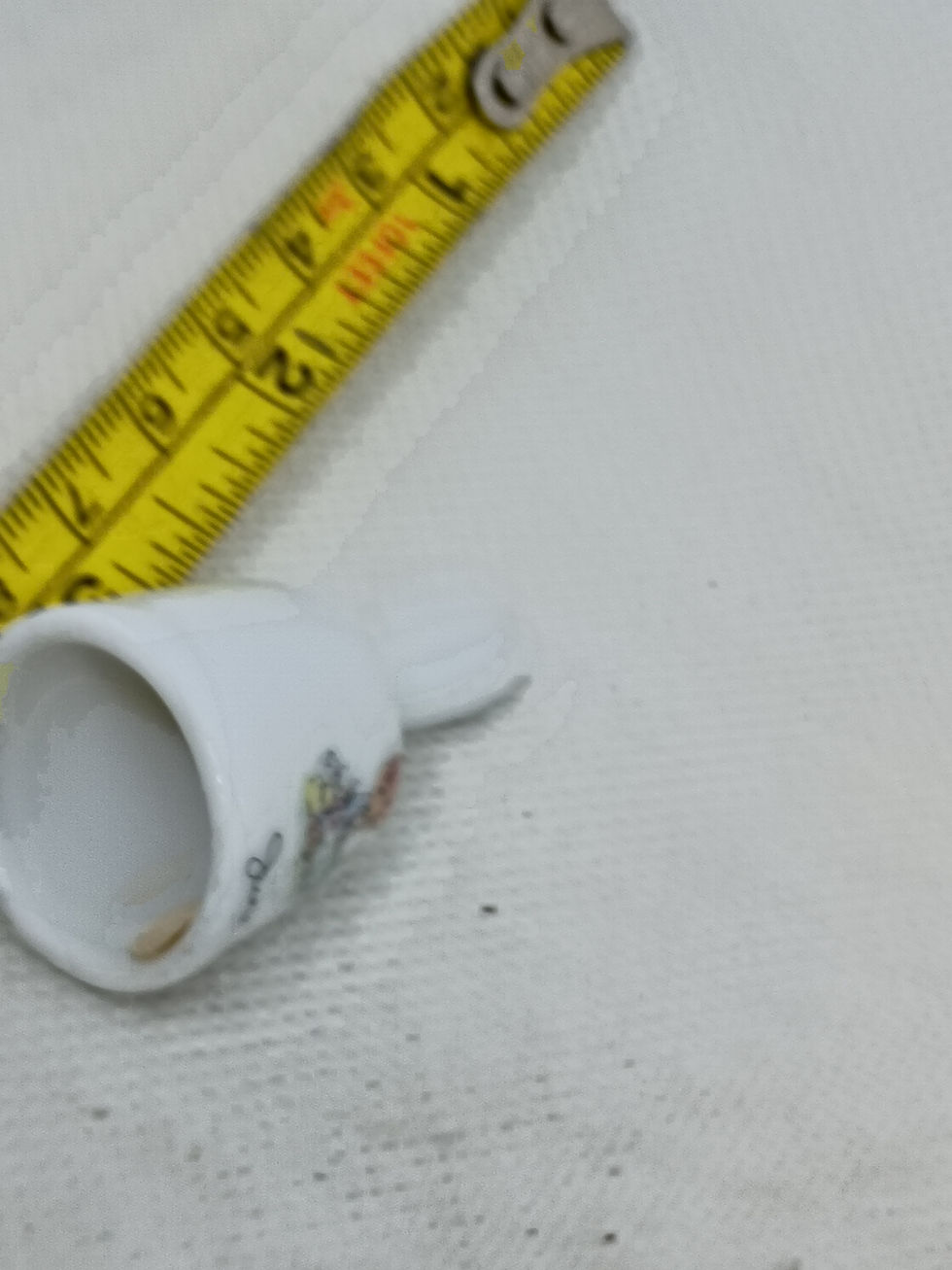 Thumbnail: Approx. 1.75" tall- porcelain bell -June Bell -missing ringer