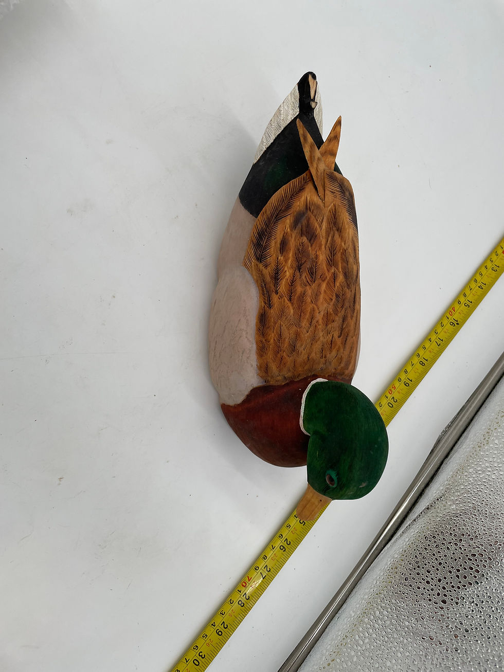 Thumbnail: 12"  - Painted Wood  duck- carved by Lloyd Bruce -1998