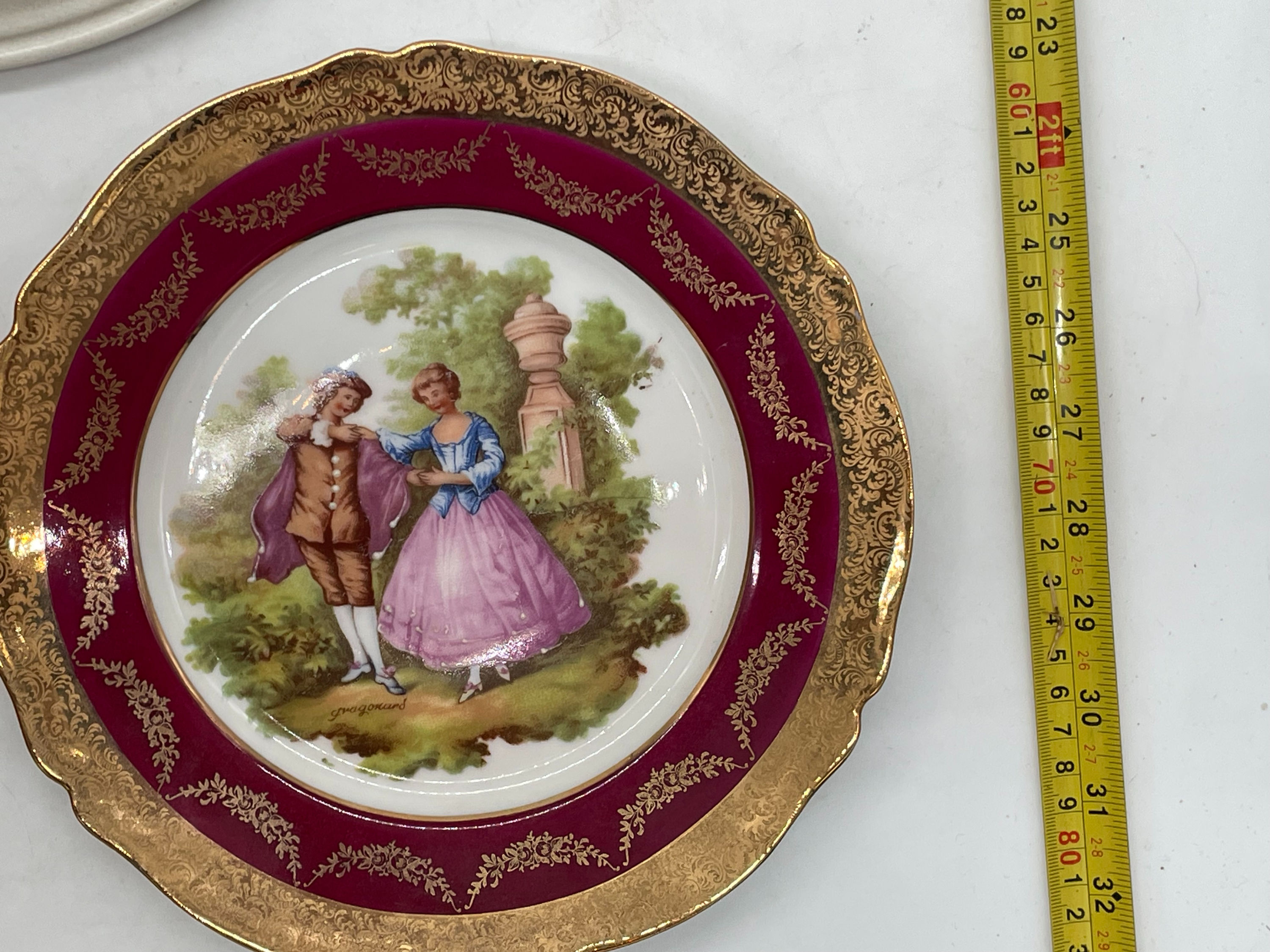 9" plate- Beautiful OBJET D' ART plate- Limoge France