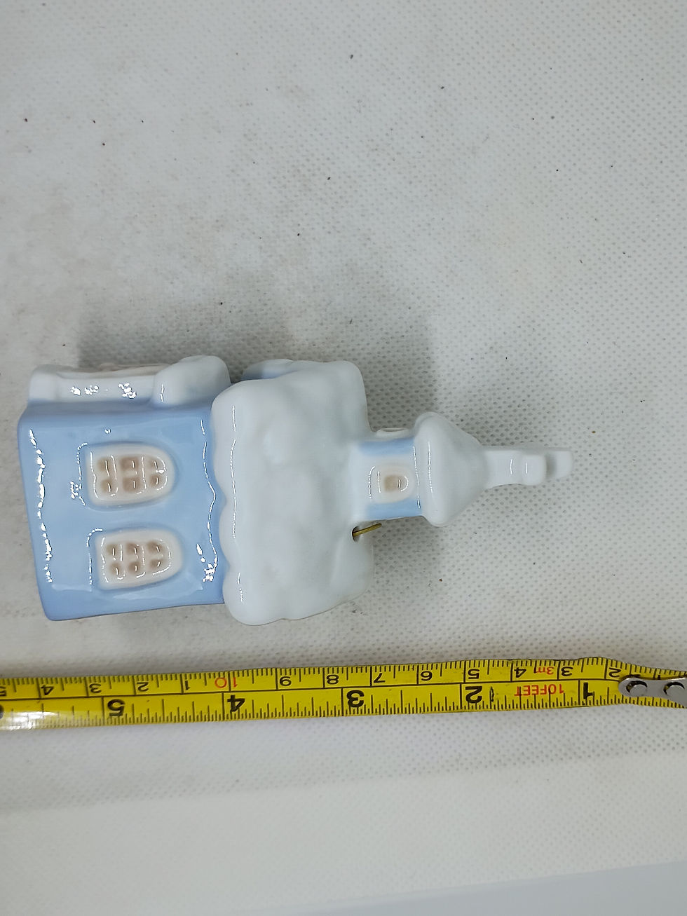 Thumbnail: 4.5" tall- porcelain bell - Little Blue Church Bell - made in Japan