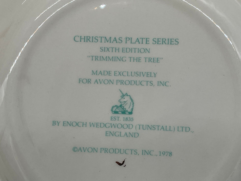 Thumbnail: 9" Plate- "Trimming the Tree" 6th edition Christmas Plate Series 1978