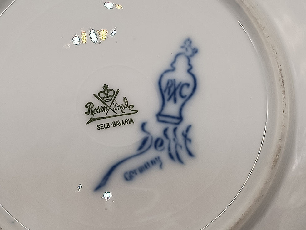 Thumbnail: 7" Delft  plate  by the Rosenthal company in Bavaria, Germany